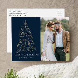 冬きらめく松海軍メリークリスマスフォト シーズンポストカード