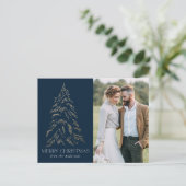 冬きらめく松海軍メリークリスマスフォト シーズンポストカード (スタンド正面)