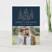 冬きらめく松海軍メリークリスマス2写真 シーズンカード (正面)