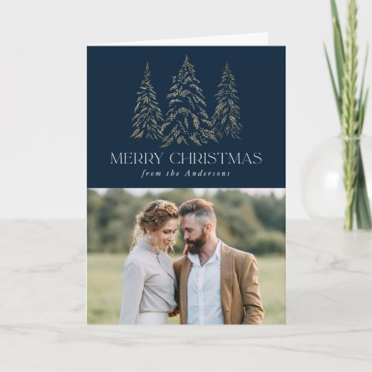 冬きらめく松海軍メリークリスマス2写真 シーズンカード (正面)