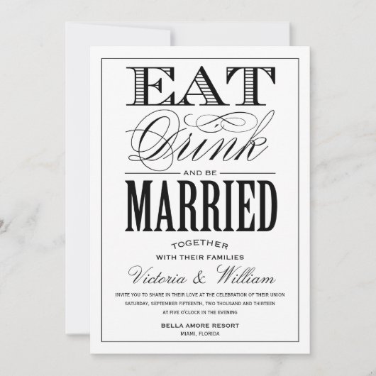 冬きらめく版 | 結婚式招待状2 招待状 (正面)