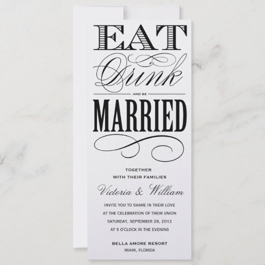 冬きらめく版|結婚式招待状 招待状 (正面)