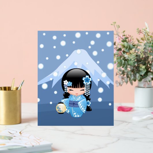 冬こけし人形 – ブルーマウンテンゲイザーガール アクリルサイン (ウェディング)