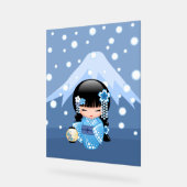 冬こけし人形 – ブルーマウンテンゲイザーガール アクリルサイン (傾斜)