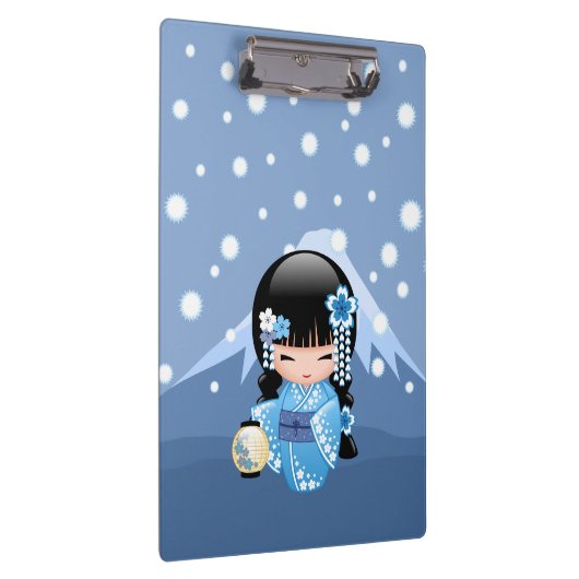 冬こけし人形 – ブルーマウンテンゲイザーガール クリップボード (右)