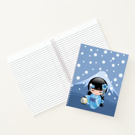冬こけし人形 – ブルーマウンテンゲイザーガール ノートブック (内部)