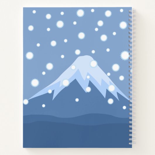 冬こけし人形 – ブルーマウンテンゲイザーガール ノートブック (裏面)