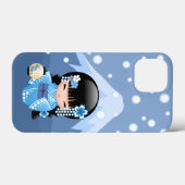 冬こけし人形 – ブルーマウンテンゲイザーガール Case-Mate iPhoneケース (裏面 (横))