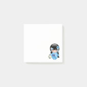 冬こけし人形 – 青い着物芸者ガール ポストイット