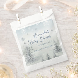 冬その寒い外の男の子の赤ちゃんシャワーありがとう フェイバーバッグ