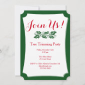 冬そりに乗る山のクリスマスウォーターの色 招待状 (裏面)