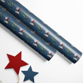 冬そりに乗る森の友人 ラッピングペーパー