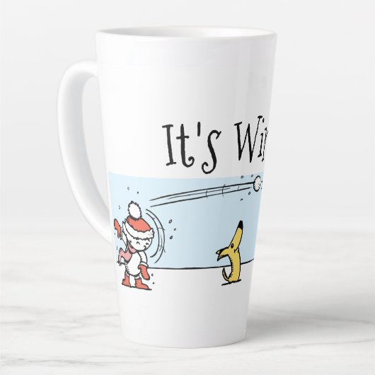 冬だ カフェラテマグ (左アングル)