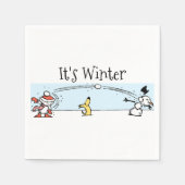 冬だ スタンダードカクテルナプキン (正面)