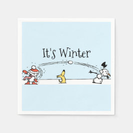 冬だ スタンダードカクテルナプキン