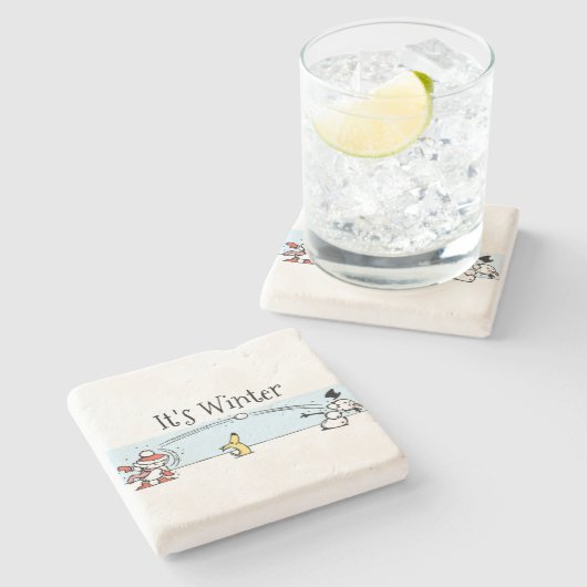 冬だ ストーンコースター (横)