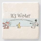 冬だ ストーンコースター (正面)