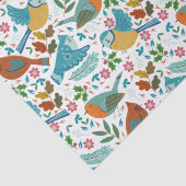 冬とカラフルクリスマスのシンボルを持つ鳥 薄葉紙 (詳細)