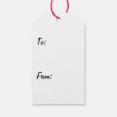 冬とクリスマスの時間のパグ ギフトタグ (裏面)