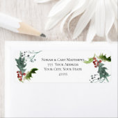 冬とクリスマスベリー ラベル (インサイチュ)