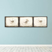 冬とスズメ キャンバスプリント (インサイチュ (ウッドフロア))