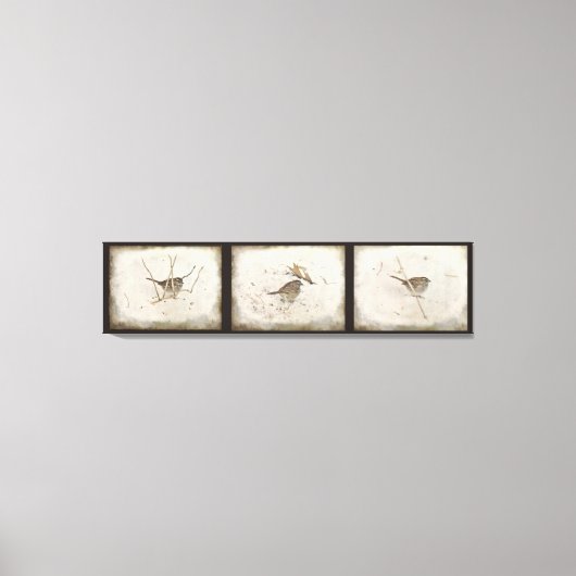 冬とスズメ キャンバスプリント (正面)