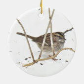 冬とスズメ セラミックオーナメント (裏面)
