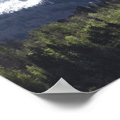 冬と春 – 緑の木と雪の山 ポスター (角)