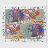 冬と秋アールデコ美しいファッション、白 ラッピングペーパー (フラット)