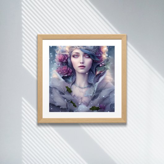 冬と雪の美しいフローラ ポスター