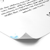 冬どのように大きいママの腹の赤ちゃんシャワーゲーム ポスター (角)