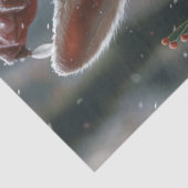 冬にお洒落うさぎ時計を着用するデカップウサギ 薄葉紙 (詳細)