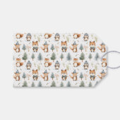 冬にかわいい森の動物リス ギフトタグ (正面(横))