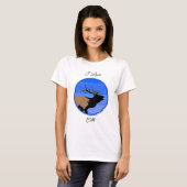 冬にエルクをブグリング – Wildlife Artオリジナル Tシャツ (正面フル)