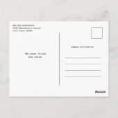 冬にコーヒー誕生日パーティーでかわいいフクロウ ポストカード (裏面)