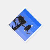 冬にハゲのワシ – オリジナル野生動物アート スタンダードカクテルナプキン (角)