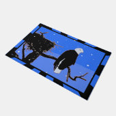 冬にハゲのワシ – オリジナル野生動物アート ドアマット (アングル)