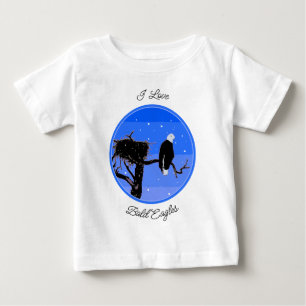 冬にハゲのワシ – オリジナル野生動物アート ベビーTシャツ