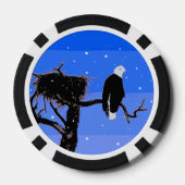 冬にハゲのワシ – オリジナル野生動物アート ポーカーチップ (裏面)