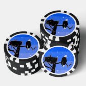 冬にハゲのワシ – オリジナル野生動物アート ポーカーチップ (積み重ね)