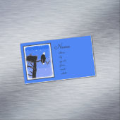 冬にハゲのワシ – オリジナル野生動物アート マグネット名刺 (インサイチュ)