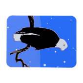 冬にハゲのワシ – オリジナル野生動物アート マグネット (横)
