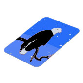 冬にハゲのワシ – オリジナル野生動物アート マグネット (左側)