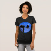 冬にハゲのワシ – オリジナル野生動物アート Tシャツ (正面フル)