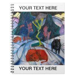 冬にフランツマルクパーソナライズされたバイソン ノートブック