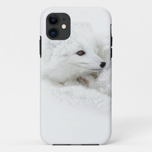 冬に丸まったホッキョクギツネ Case-Mate iPhoneケース (裏面)