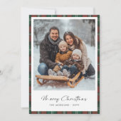 冬に乗る雪のおもしろい写真プライドのクリスマスカード シーズンカード (正面)