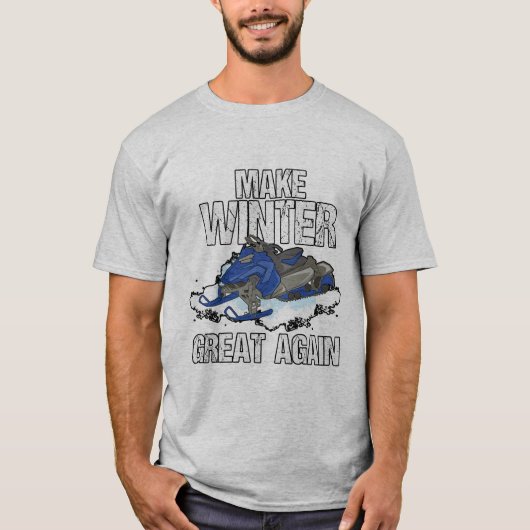 冬に再び雪素晴らし車のスノースキーギフトを作る Tシャツ (正面)