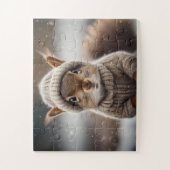 冬に向けて着飾ったかわいいリス ジグソーパズル (縦)