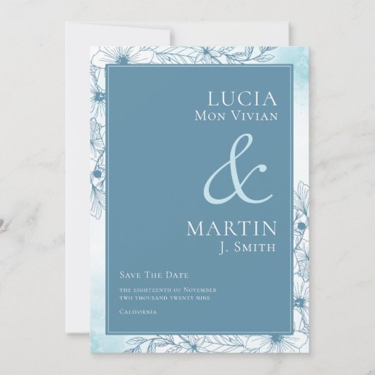 冬に咲く花 Save The Date 招待状 (正面)